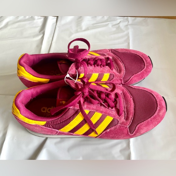 adidas Originals SL 72 OG sneakers in burgundy and yellow mens size 10 - Picture 5 of 8